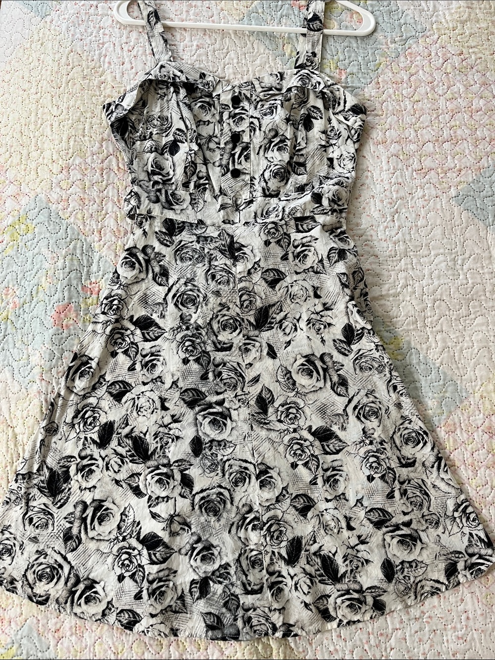 *Free with purchase of $40* Black and White Floral Cocktail Dress
